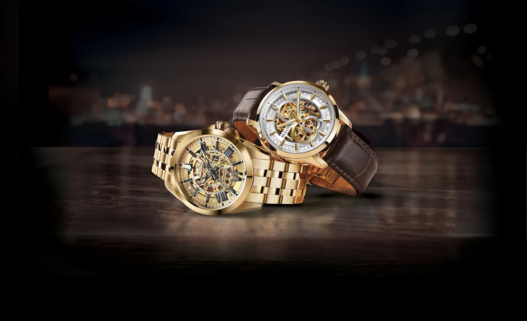 Gold-Tone Dial Stainless Steel Bracelet Sutton 97A162 | Bulova